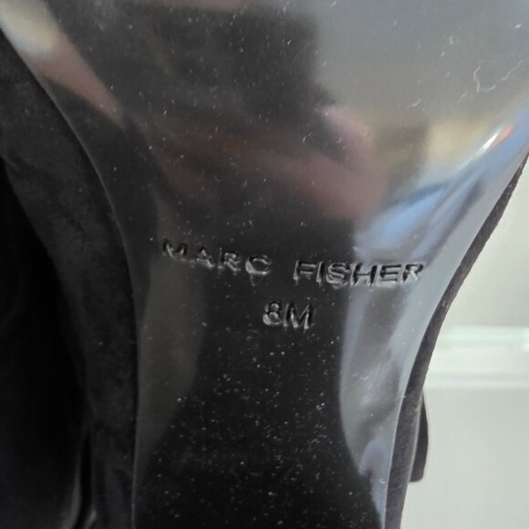Marc Fisher Black Suede Slouch Boots Size 8M ๐ขโจ - Picture 16 of 16